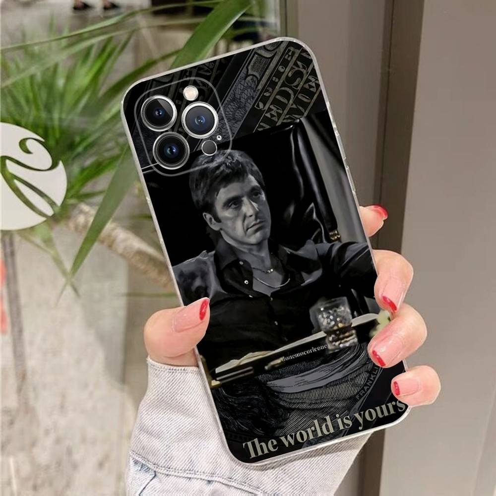 Чехол для телефона Film Scarface Tony Montana Подходит для IPhone 16 15 Promax IPhone 14 11 12 High End 13 Pro Силиконовый
