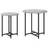 Modern Metal Frame Side Table Set of 2, High and Low, Living Room Decorative Tables, Coffee Tables