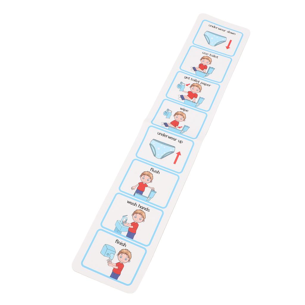 Potty Training Visual Schedule Independent Living Skills Step By Step Visual ASD Toilet Schedule for Children