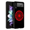 Gypsy Romani Roma Flag Z Flip 4 Phone Case For Samsung Z Flip 3 5G Black Hard Shell Galaxy ZFlip3 ZFlip5 Cover Folding Luxury