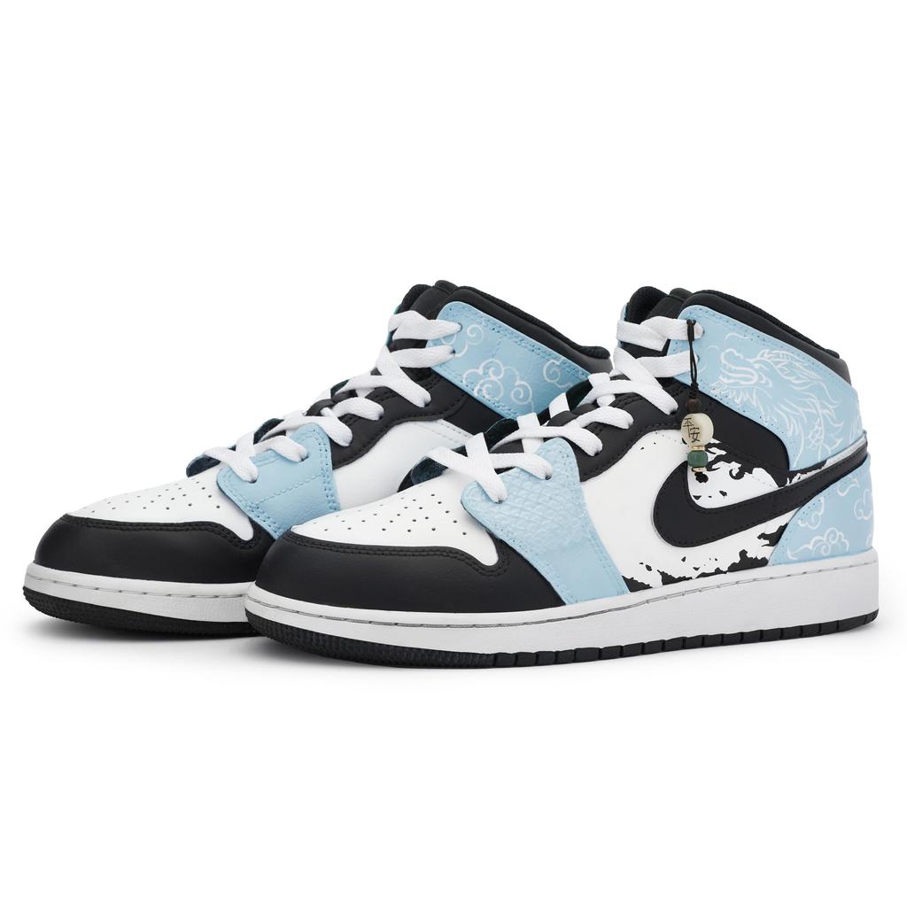 Jordan Air Jordan 1 Винтажные Баскетбольные Кроссовки Мужские Высокие Черные DQ8426-301(Team80-S-BOX)
