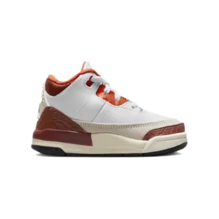 Кроссовки Air Jordan 3 Retro TD Mars Stone Baby White Black Team-Orange DV7026-108