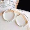 Elegant Minimalist Pearl Necklace and Earrings Set Light Jewelry for Party
