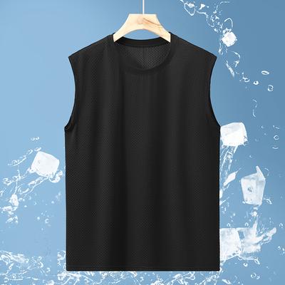 Большие размеры 4XL-11XL, свободная черная футболка без рукавов для мужчин, летние топы, повседневная футболка, летняя одежда