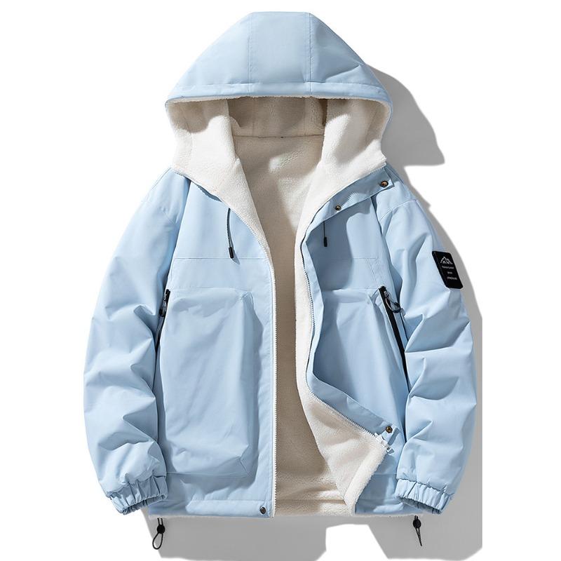 Двусторонняя уличная пуховая куртка с хлопковой подкладкой, куртка-инструмент с капюшоном, мужской трендовый бренд в стиле хай-стрит, куртка с хлопковой подкладкой с зарядкой, зимняя модель