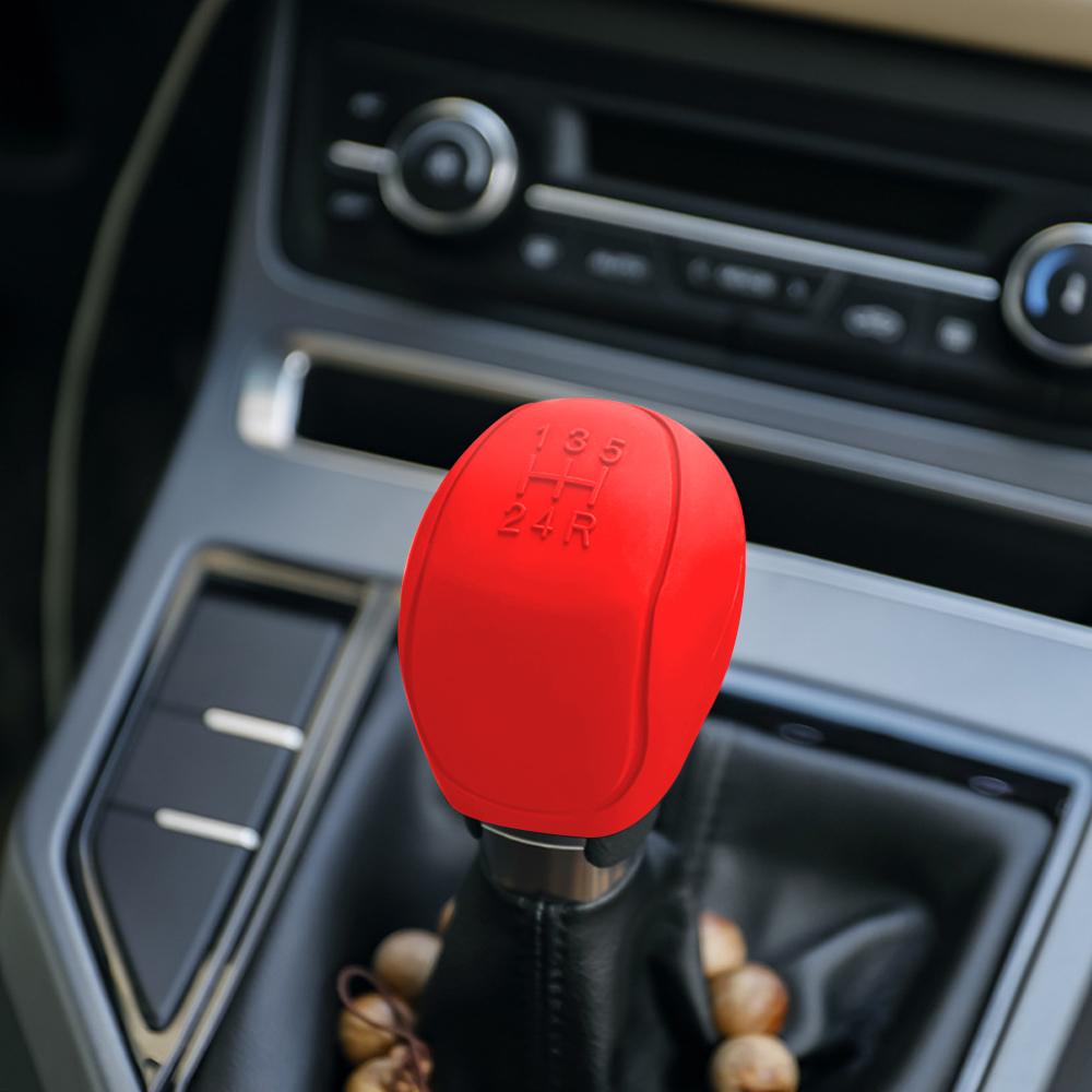 Universal Car Silicone Gear Shift Knob Cover 5 Speed Gear Shift Non-Slip Grip Handle Protective Covers Car Interior Accessories