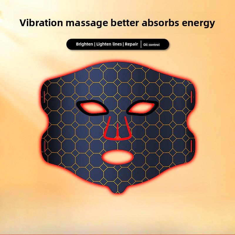 Цветная силиконовая маска, косметический прибор, светодиодный красный и синий свет, бытовой прибор для омоложения кожи лица, фотонная маска для омоложения кожи, косметический прибор