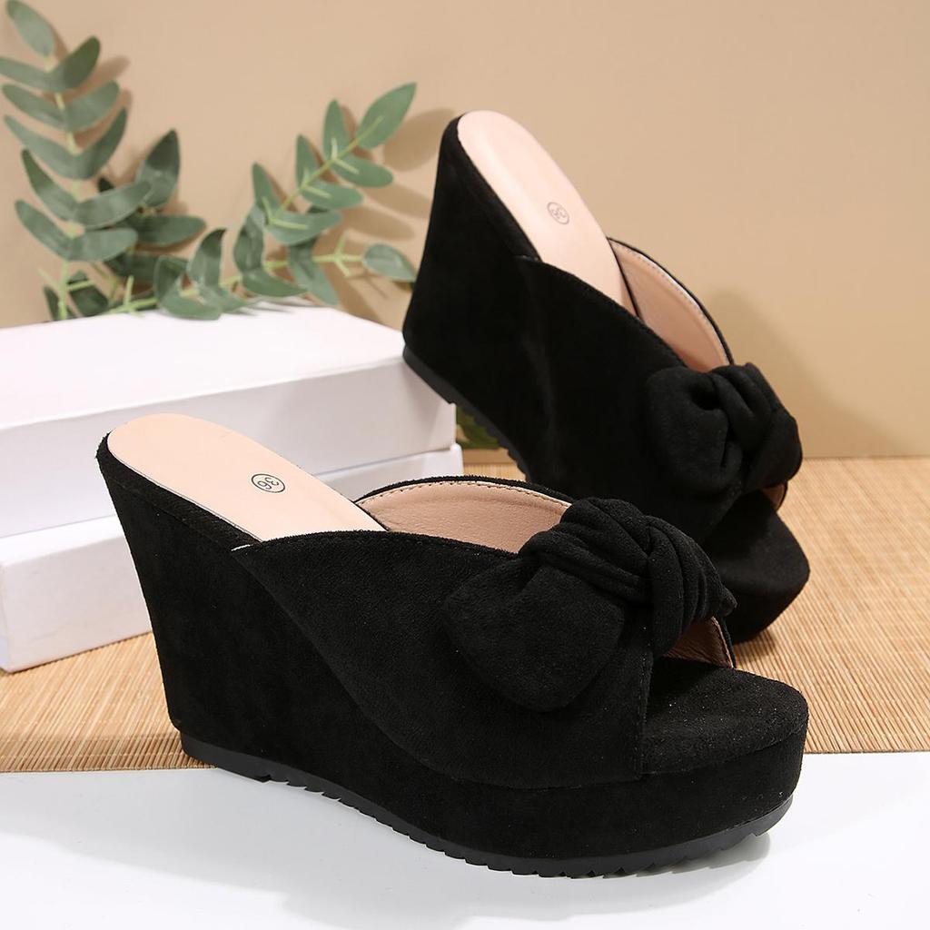 Women Wedge Sandals Open Toe Summer Slippers 10.5cm Platform Heels Comfortable Thick Sole Shoes