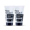 Face Scrub for Men - 2 X 100g - with Activated Charcoal, Tahitian Volcanic Sand & Walnut Granules - Great for Exfoliating Skin & Facial Detox