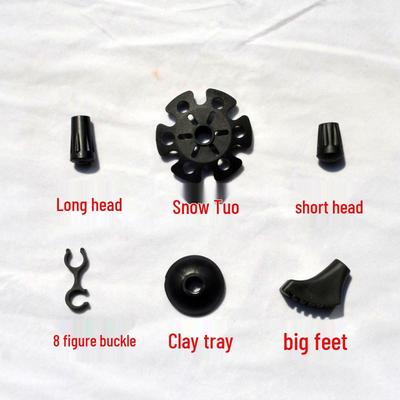 Аксессуары для треккинговых палок: Длинные/Короткие Наконечники, Большой Чехол для Ноги, Пряжка «Восьмерка», Наконечник из Вольфрамовой Стали, Противоскользящая Резиновая Ручка