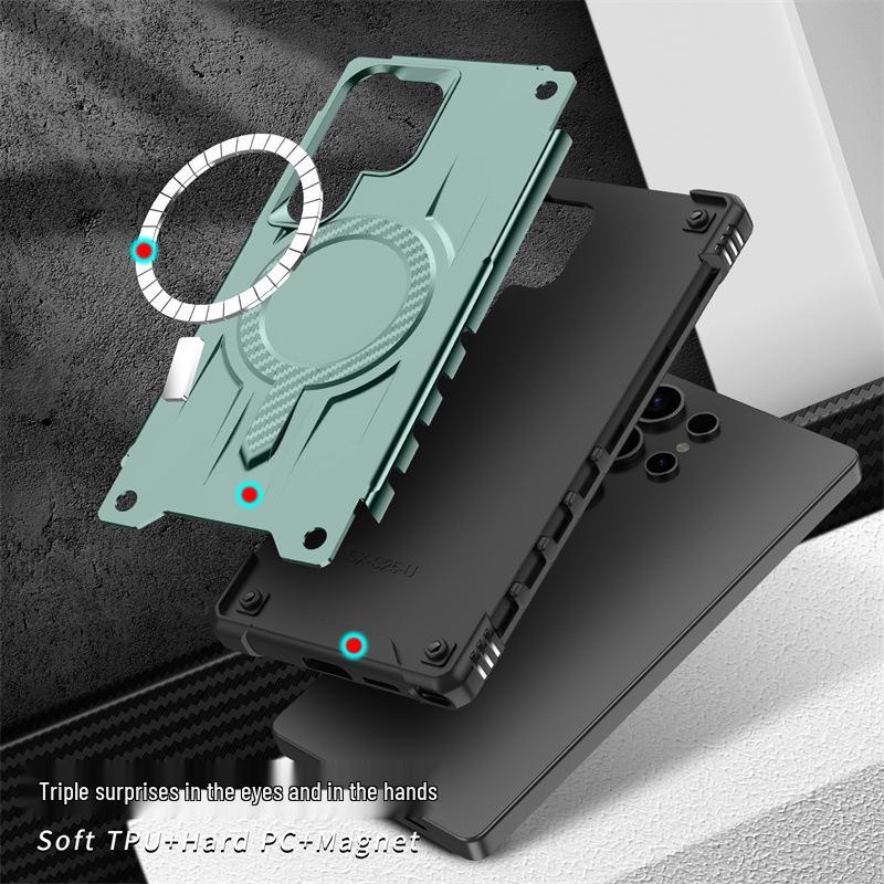 Магнитный противоударный чехол для Samsung S25edge/S24/S24Ultra/S23, Совместимый с A36/56 (трансграничная версия).