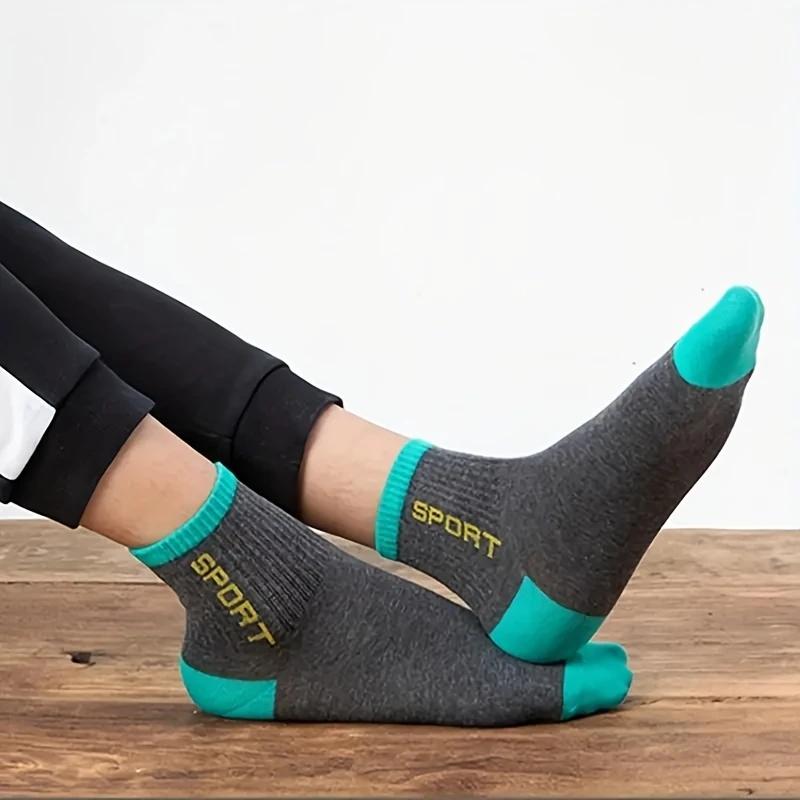 5/10/20 Pairs Men's Breathable Sports Socks - Moisture-Wicking, Reinforced Heel & Toe, All-Season Athletic Socks