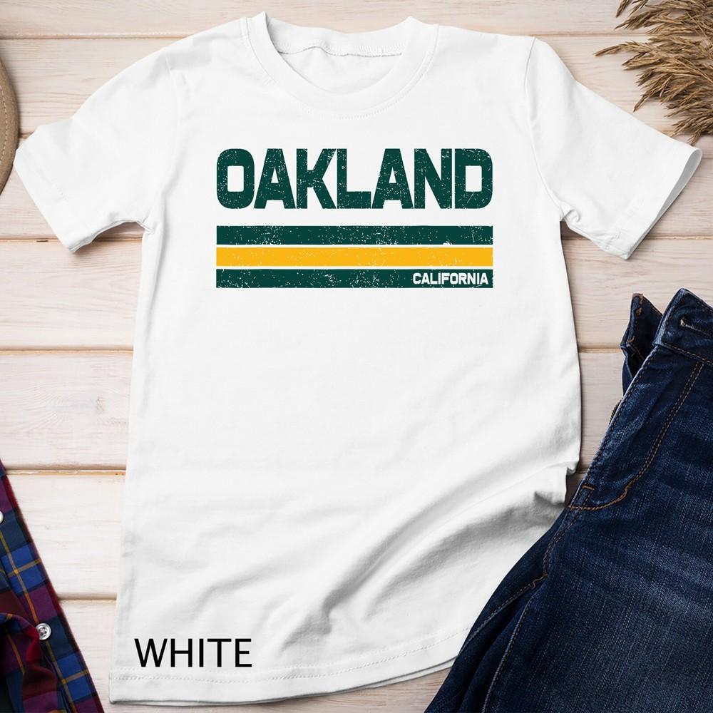 Vintage Oakland Baseball Retro Stripe T-Shirt Unisex T-shirt