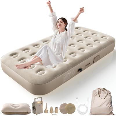 BQB Air Bed Air Mat Электрический насос Air Mat Single 190 x 100 x 25 см Складной Автоматический Надувной Спуск Воздуха Одним Кнопочным Перезаряжаемый Коврик Для Кемпинга