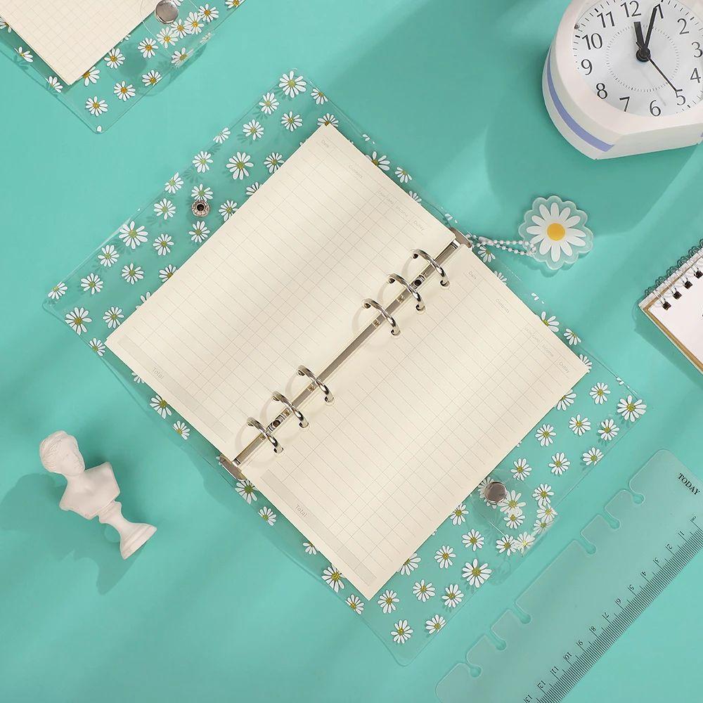 Binder Soft Shell Kawaii Little Daisy Binder File Folder Literary Binder Daisy Notebook Binder