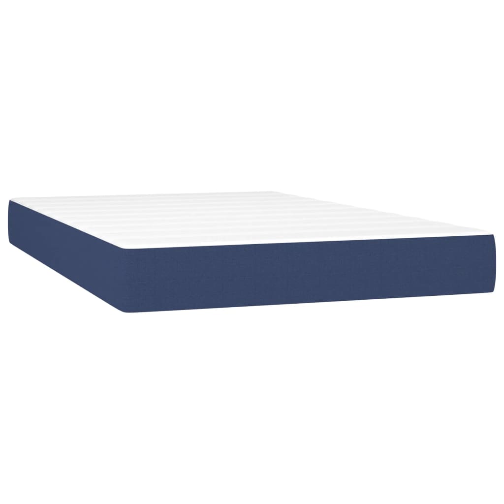 Box Spring Bed with Mattress Blue 120 x 200 cm Fabric