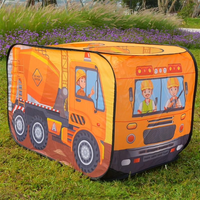 Детская палатка-машина для инженеров, игрушечный игровой домик для принцессы, мальчика, ребенка, складной домик с бассейном из шариков