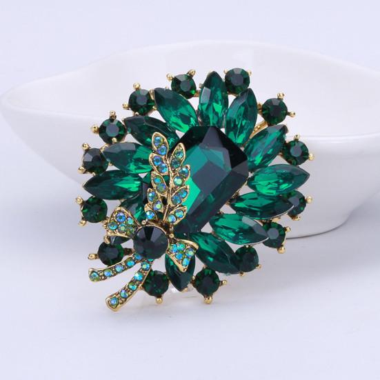 Брошь из искусственного драгоценного камня, свадебная брошь со стразами, модное платье, пальто, аксессуары, милые украшения для женщин и девочек