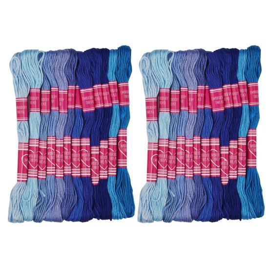 24 мотка нитки для вышивки крестом, красочные нитки для вышивания, нитки для рукоделия, вышивания, домашний швейный магазин