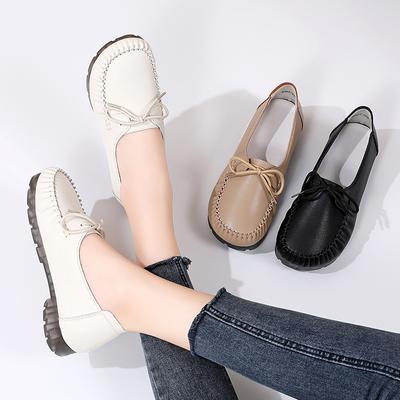 Модные туфли Tsutsu 2024 года, новые повседневные туфли для мам на шнуровке с мягкой подошвой, удобные нескользящие туфли для беременных женщин