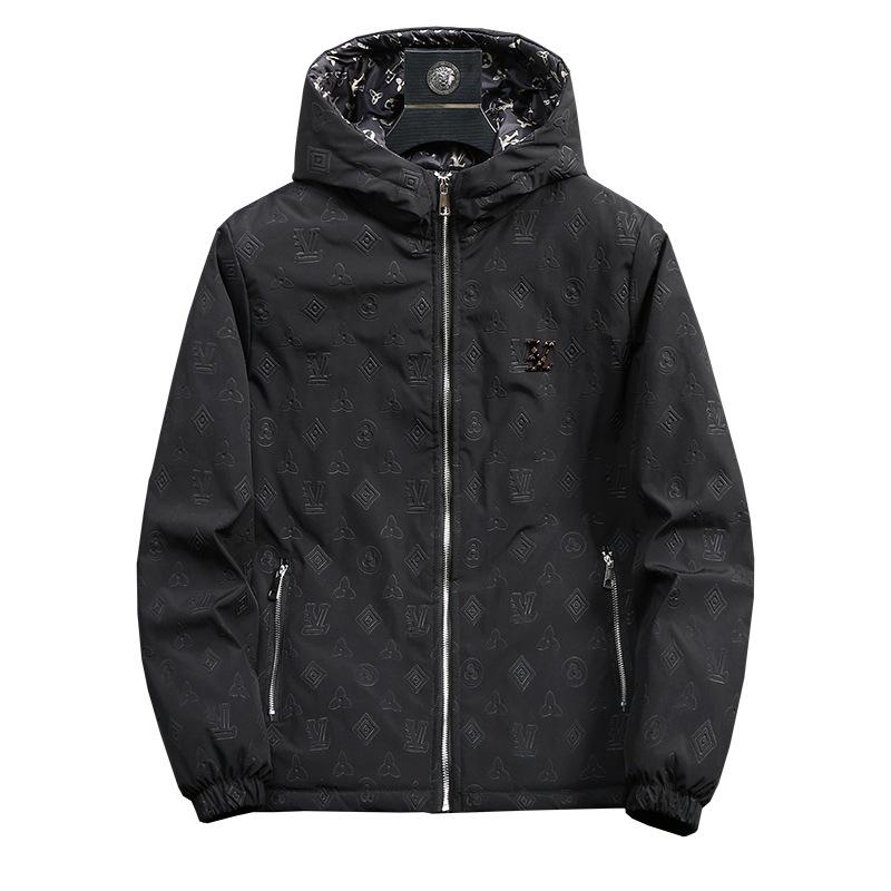 Европейская модная мужская клетчатая жаккардовая куртка с воротником-стойкой - Весенне-осенний повседневный топ в корейском стиле