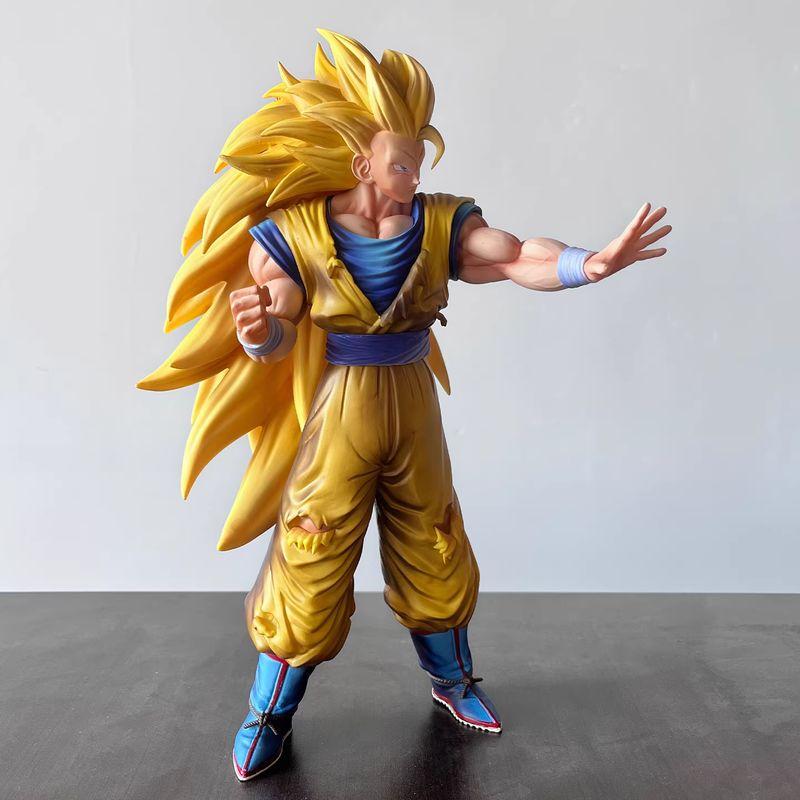 33 см DBZ SSJ3 Сон Гоку Модель Аниме Dragon Ball Z Фигурка Действия Манга Супер Сайян 3 Фигурка Игрушки Фигурки GK Статуя Украшения