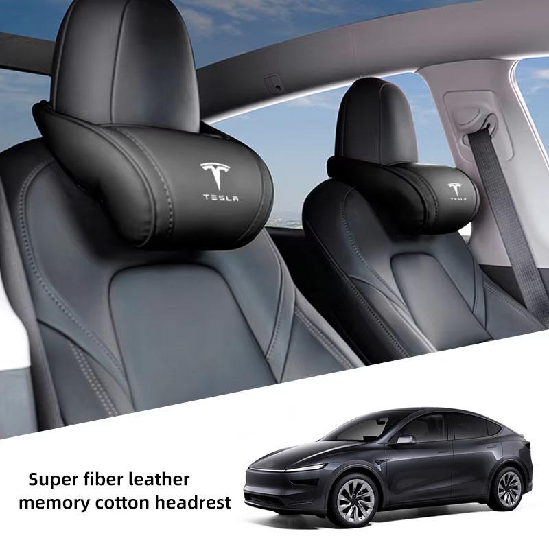 CREKH1 For Tesla Model 3 Model X Model S Model Y Juniper Car Seat Headrest Support Memory Foam Car Rest Neck Pillow Car Accessories