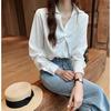 Popular Women's Fashion Fashionable White Shirt Female Loose Heart Machine Blouse Design Sense Bottoming Shirt Temperament Elegant Fashion Top