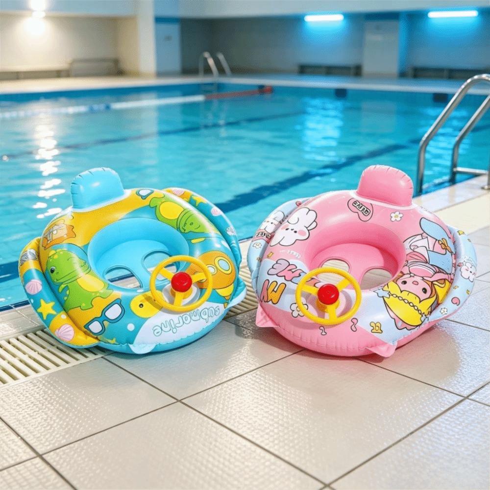 with Seat Swimming Float Cartoon Design Inflatable Swimming Ring Swimming Ring Outdoor Pool