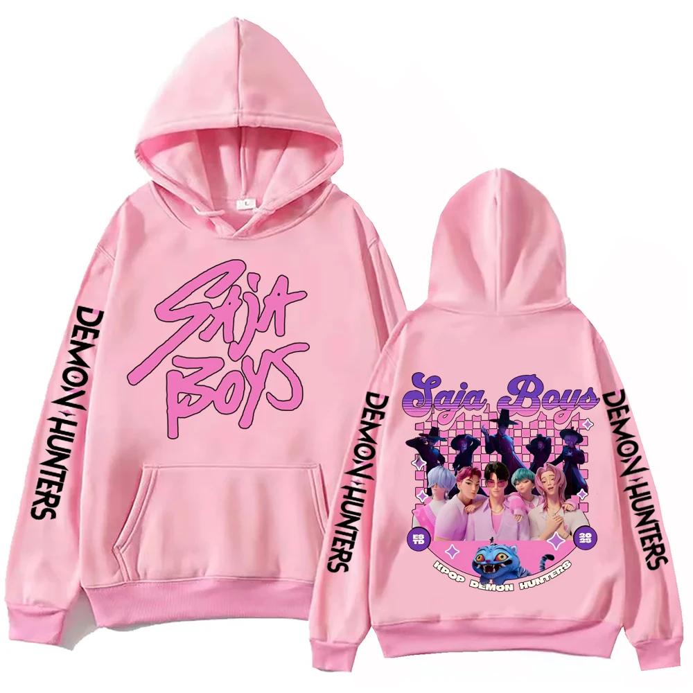 Saja Boys KPop Графическое худи Охотники на демонов Харадзюку Хип-хоп Y2k Худи Пуловер Топы Осень Зима Длинные рукава Толстовка