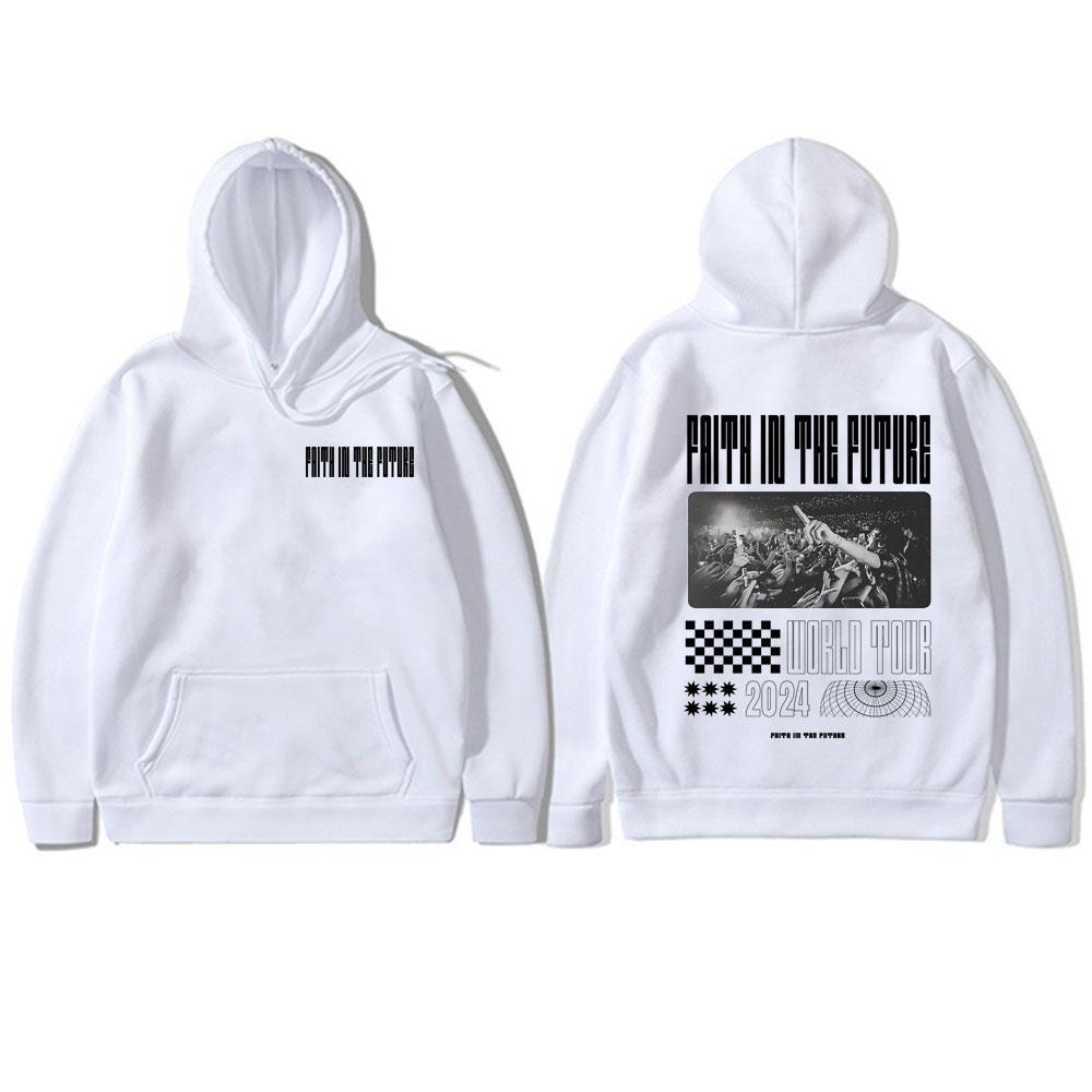 Худи Faith in The Future Woeld Tour 2024 Мужские Женские Хип-хоп Винтаж Оверсайз Уличная мода Мужская мода Повседневные Худи с капюшоном