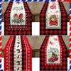 Christmas Table Runner Flax Texture Long Strip Tablecloth Holiday Dining Decor