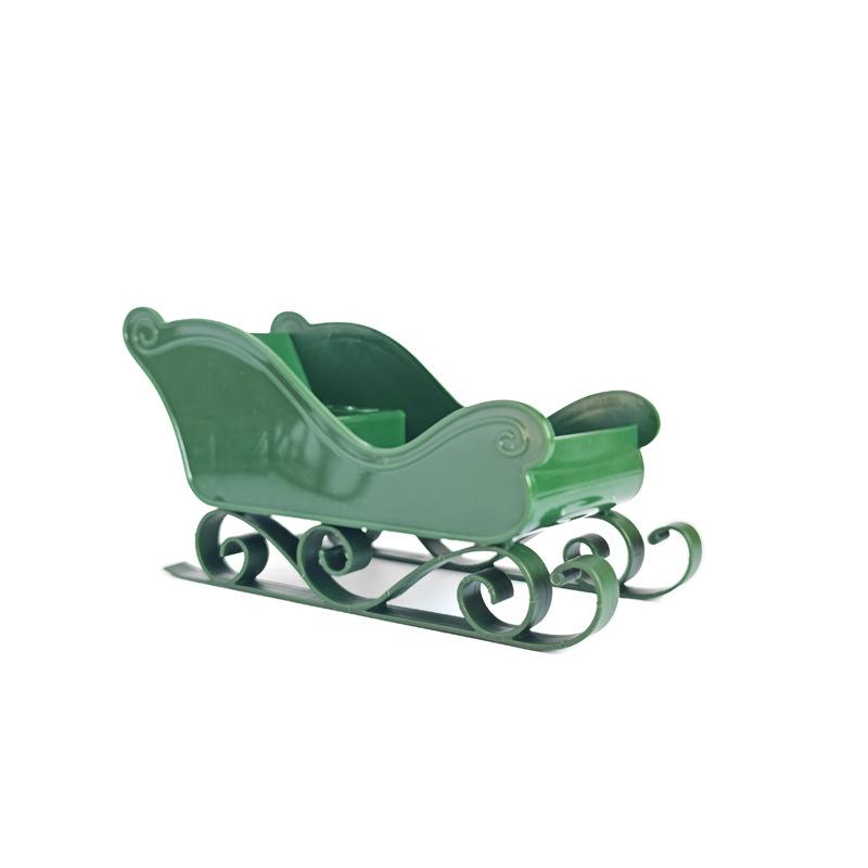 Рождественское украшение Украшение для дома Набор санок, Зимний контейнер для хранения подарков и конфет, Стеллаж для хранения