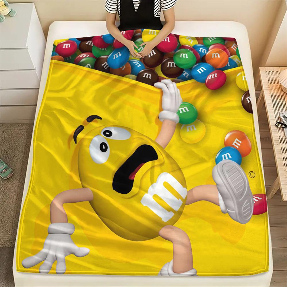 M&M's Flannel Blanket, High quality Comfortable for All Seasons, Home Decor, Warmth and Comfort