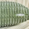 Spring Green Corduroy Decorative Pillow Cover 18x18 Inch Soft Striped Corduroy Cushion Cover Bohemian Home Decor for Sofa Bed