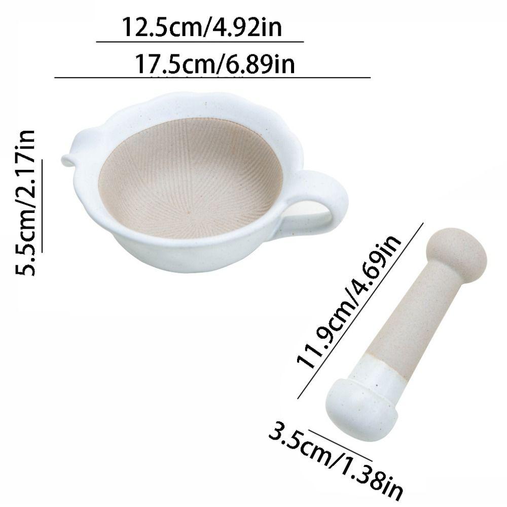 Manual Ceramic Grinding Bowl Safety Rice Paste Bowl Baby Food Milling Bowl  Garlic Ginger Grinding