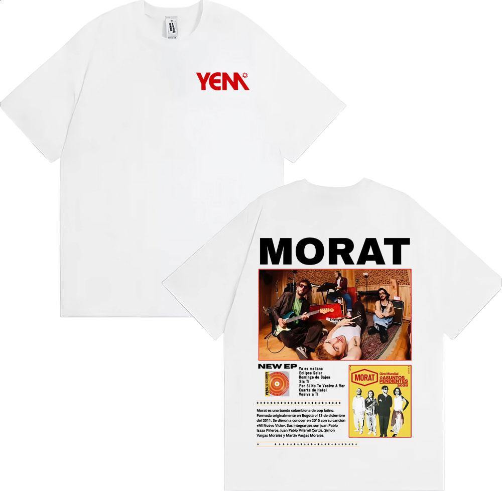 2025 Summer Rock Band Morat Asuntos Pendientes Tour Merch Tshirt Mens Fashion Hiphop Pop Music Cotton Tshirt Super Tshirt