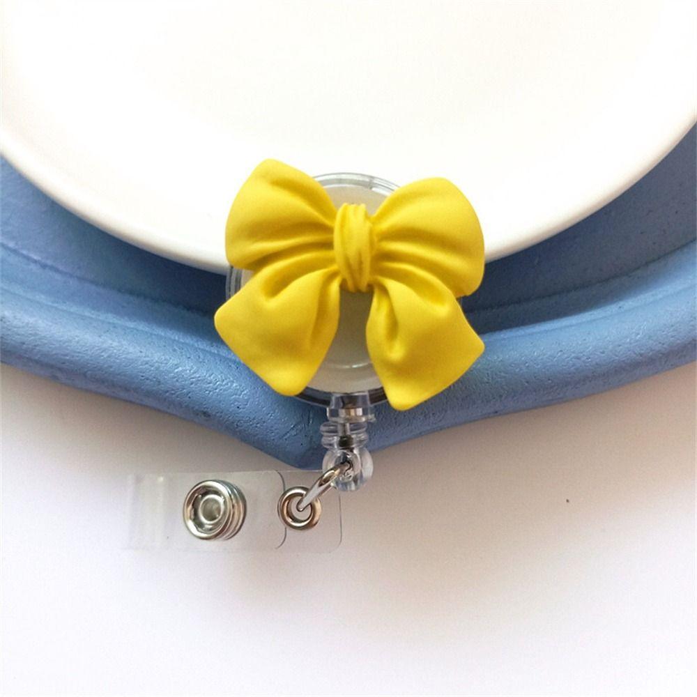 Name Tag Retractable Badge Holder 3D Flora Easy Pull Buckle Nurse Badge Reel Hospital Use