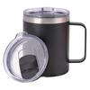 Coffee Mug with Lid Handle 12 Oz Stainless Steel Vacuum Cup Wall Insulated Travel Tumbler Cup Sweat Proof Camping Mug