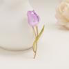 Изысканная брошь для романтической вечеринки, эмаль, розовый цветок тюльпана, брошь, костюм