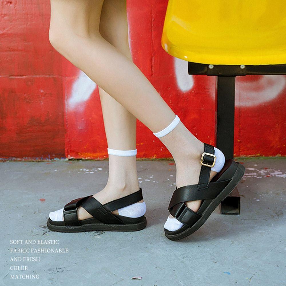 Прозрачные носки Lastic Короткие носки из кристального шелка Новые носки по щиколотку