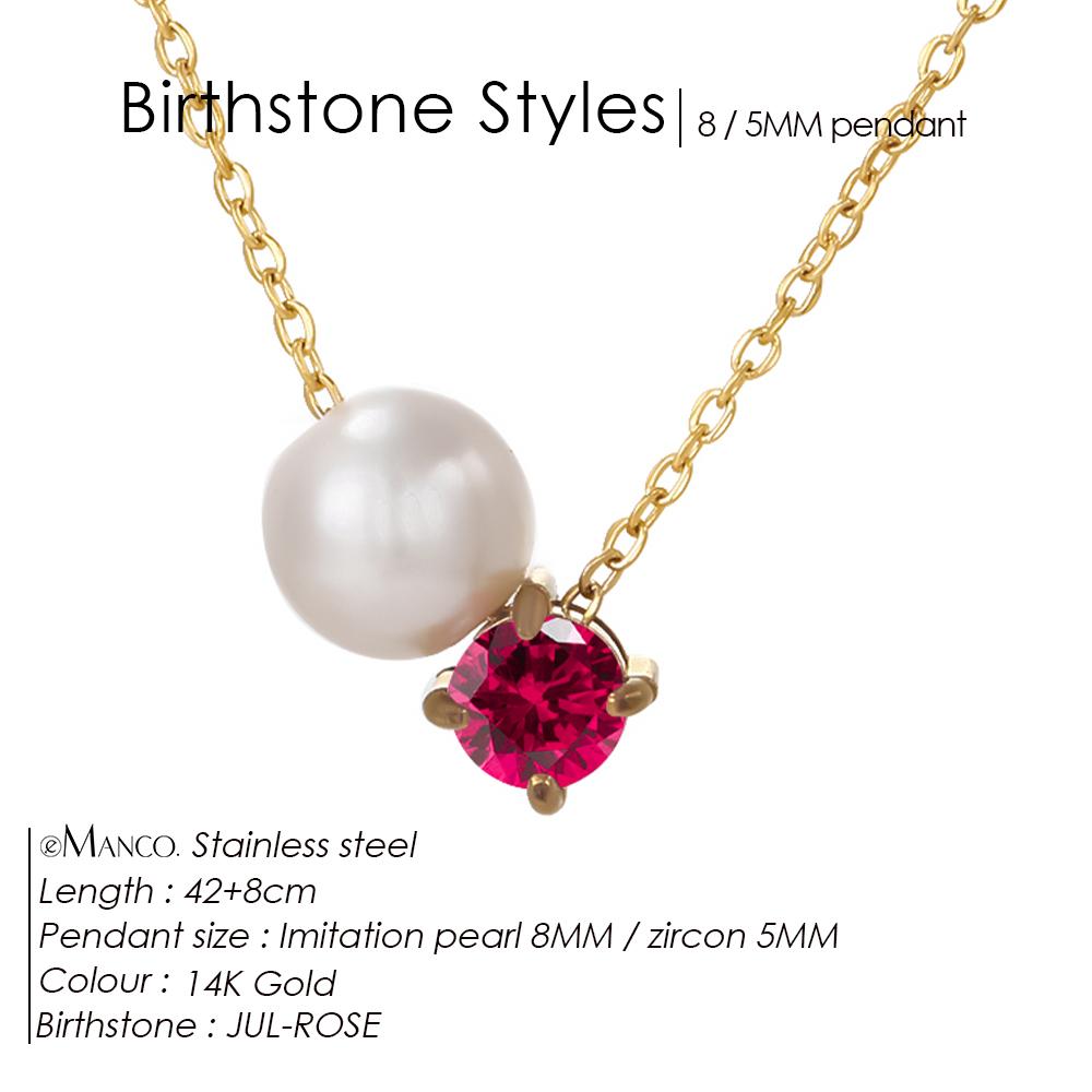 eManco Fashion Imitation Pearls Zircon Pendant Quality Necklace Chic Stainless Steel Fashion Exquisite Jewelry New