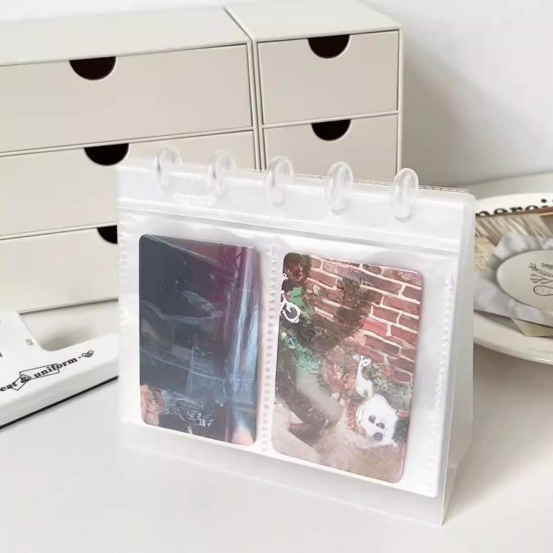 Новый прозрачный настольный фотоальбом DIY Держатель для фотокарточек Декор Простота Карточка кумира Дисплей для фотографий Папка Хранение Фотокарточка