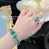 Premium Sense with Cotton Emerald Open Ring Female Columbia Musa Green Crack Luxury Bracelet