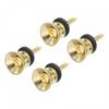 Uxcell Guitar Strap Button Guitar Neck Strap Holder Strap Lock Pin Small End Tweezers Metal Gold Tone with Felt Washer for Guitar Bass 4 Sets