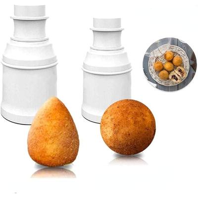 Две формы для рулетов из риса и овощей своими руками, многофункциональные формы для фрикаделек, многоразовые формы для ручных бэнто своими руками (конус)