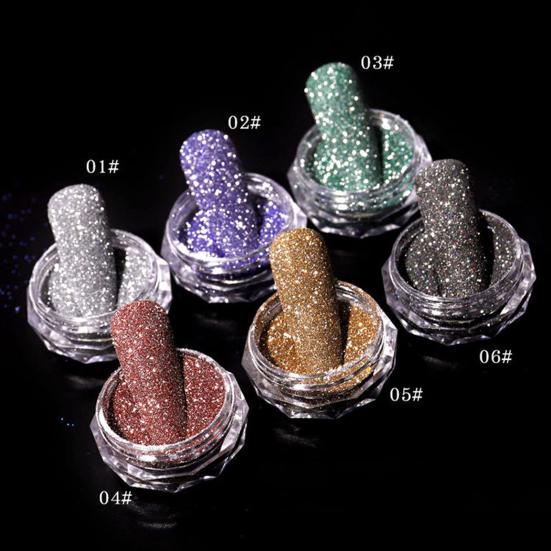 1 коробка пудры для ногтей стильная пудра с стойким эффектом, привлекающая внимание блестящая пудра для ногтей для женщин