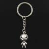 Fashion Alien Et 31x15mm Pendant 30mm Key Ring Metal Chain Silver Color Men Car Gift Souvenirs Keychain