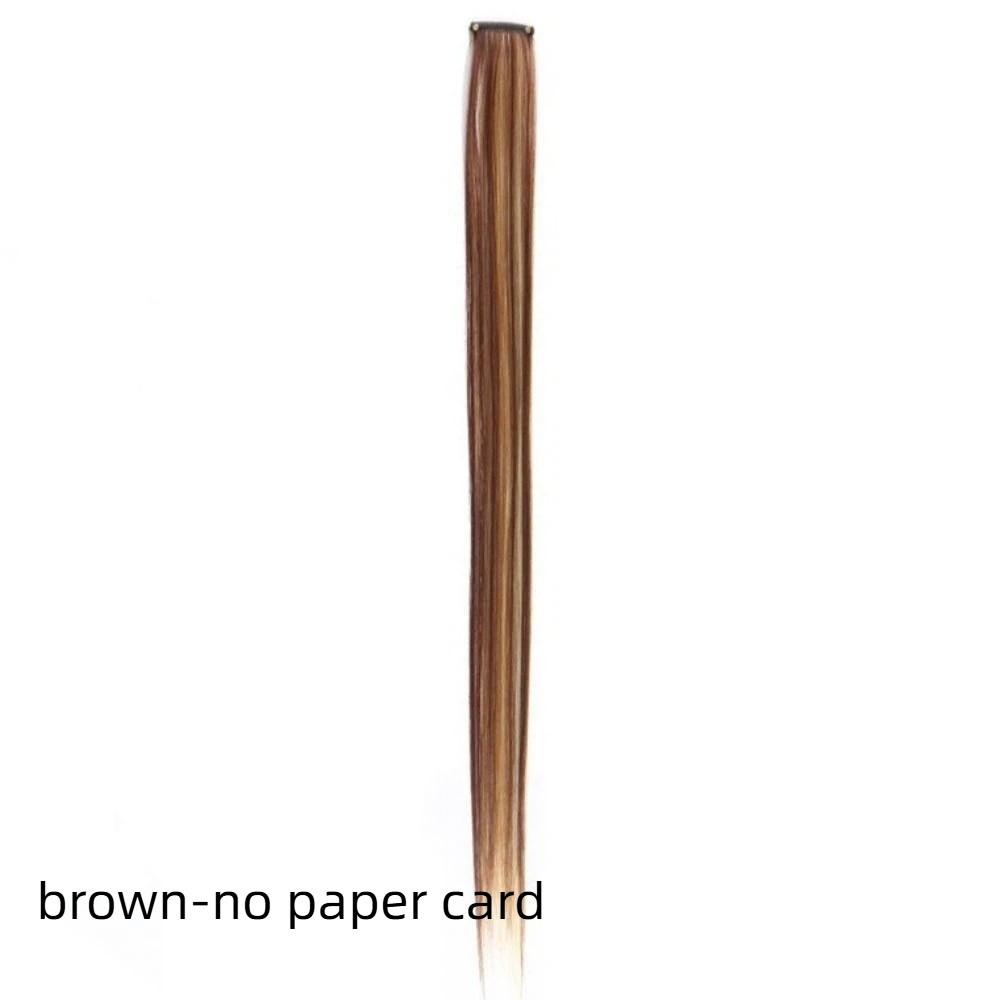 Rainbow Colorful Extension Fashion Long Straight Wavy Hairpieces Fake Hair Clip Strands  Women/Kids