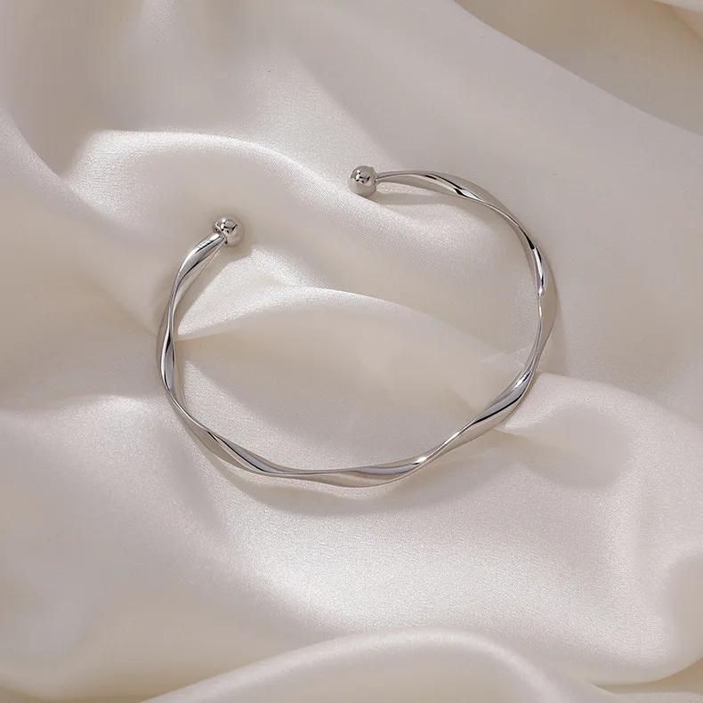 925 Silver Pearl Bracelet Women Girls Vintage Korean Pink Love Bow Chain Party Jewelry Luxury Gift